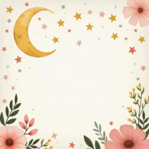 Wall Art — Soft Watercolor-style Moon-and-stars Nursery Motif Printable / Etsy #0250 (Midjourney)