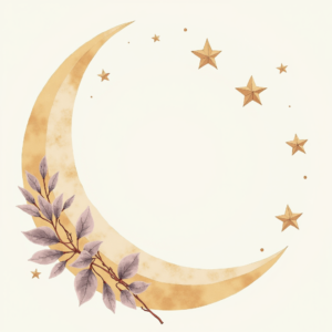 Wall Art — Soft Watercolor-style Moon-and-stars Nursery Motif Printable / Etsy #0268 (Firefly)