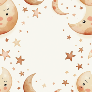 Wall Art — Soft Watercolor-style Moon-and-stars Nursery Motif Printable / Etsy #0346 (Midjourney)