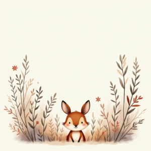 Wall Art — Whimsical Woodland-creature Illustration Peeking Through Soft Printable / Etsy #0004 (Firefly)