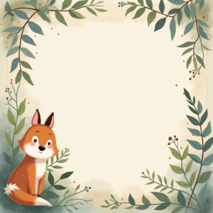 Wall Art — Whimsical Woodland-creature Illustration Peeking Through Soft Printable / Etsy #0046 (Midjourney)