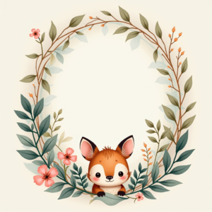 Wall Art — Whimsical Woodland-creature Illustration Peeking Through Soft Printable / Etsy #0160 (Firefly)