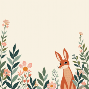 Wall Art — Whimsical Woodland-creature Illustration Peeking Through Soft Printable / Etsy #0190 (Midjourney)