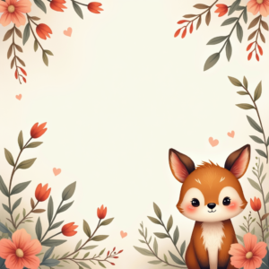 Wall Art — Whimsical Woodland-creature Illustration Peeking Through Soft Printable / Etsy #0273 (Dreamina)