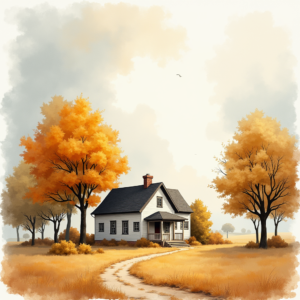 Watercolor — Cozy Countryside Cottage Nestled Among Tall Illustration Styles #0067 (Ideogram)