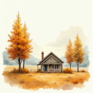 Watercolor — Cozy Countryside Cottage Nestled Among Tall Illustration Styles #0175 (Ideogram)