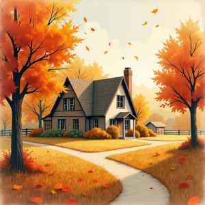 Watercolor — Cozy Countryside Cottage Nestled Among Tall Illustration Styles #0259 (Ideogram)