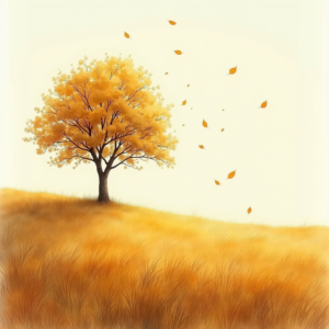 Watercolor — Lone Tree Standing In A Sweeping Illustration Styles #0012 (Stable Diffusion)