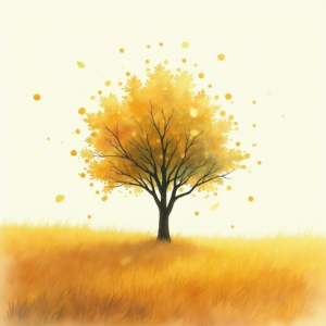 Watercolor — Lone Tree Standing In A Sweeping Illustration Styles #0048 (Stable Diffusion)