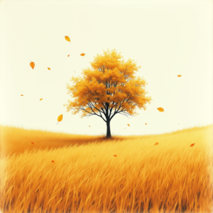 Watercolor — Lone Tree Standing In A Sweeping Illustration Styles #0084 (Stable Diffusion)