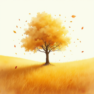 Watercolor — Lone Tree Standing In A Sweeping Illustration Styles #0192 (Stable Diffusion)
