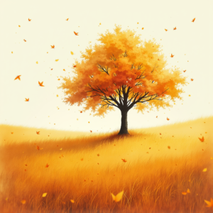 Watercolor — Lone Tree Standing In A Sweeping Illustration Styles #0264 (Stable Diffusion)