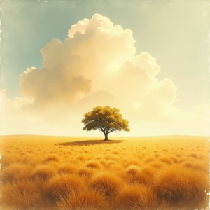 Watercolor — Lone Tree Standing In A Sweeping Illustration Styles #0288 (Stable Diffusion)
