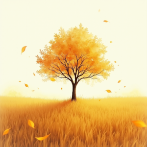 Watercolor — Lone Tree Standing In A Sweeping Illustration Styles #0336 (Stable Diffusion)